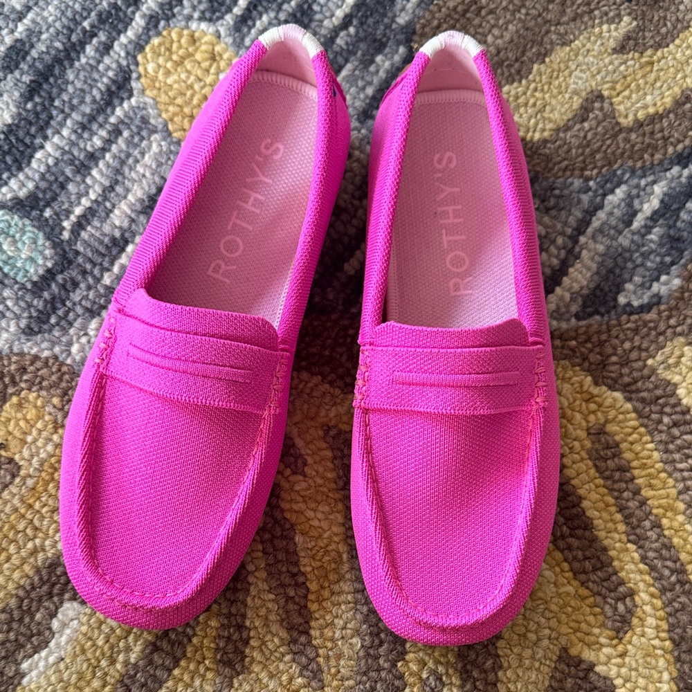 Rothy's The Driver Loafers in Dragonfruit